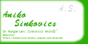 aniko sinkovics business card